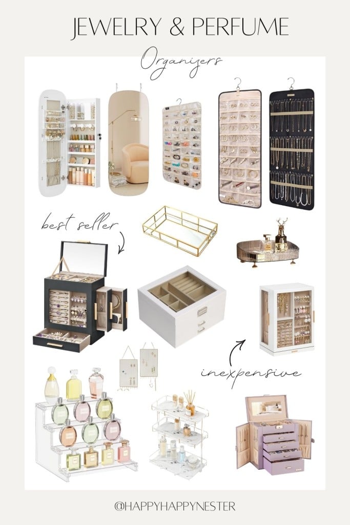 jewelry and perfume organizers