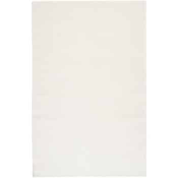 A large, plain white rectangular rug with a simple, minimalistic design. The texture appears soft and smooth, suitable for various interior designs.