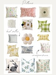 spring themed throw pillows