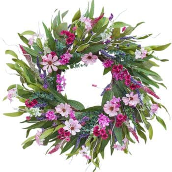 colorful summer wreaths