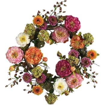 colorful summer wreaths