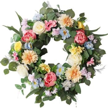 colorful summer wreaths