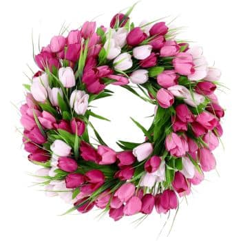 colorful summer wreaths
