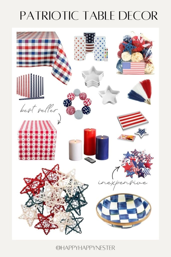patriotic table decor