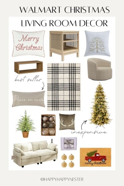 walmart christmas living room decor