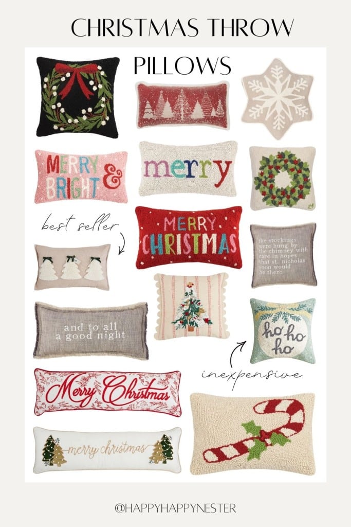 christmas throw pillows