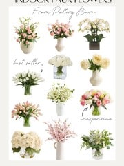 indoor faux flowers from pottery barn