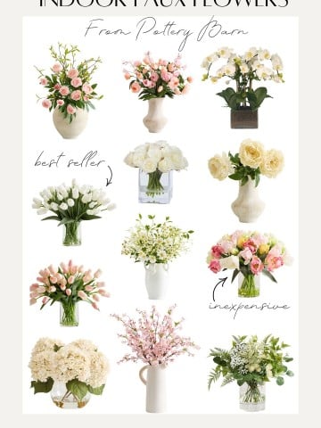 indoor faux flowers from pottery barn