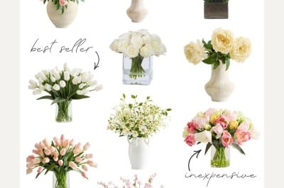 indoor faux flowers from pottery barn